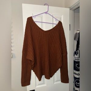 Rue21 Warm Brown V-Neck Sweater